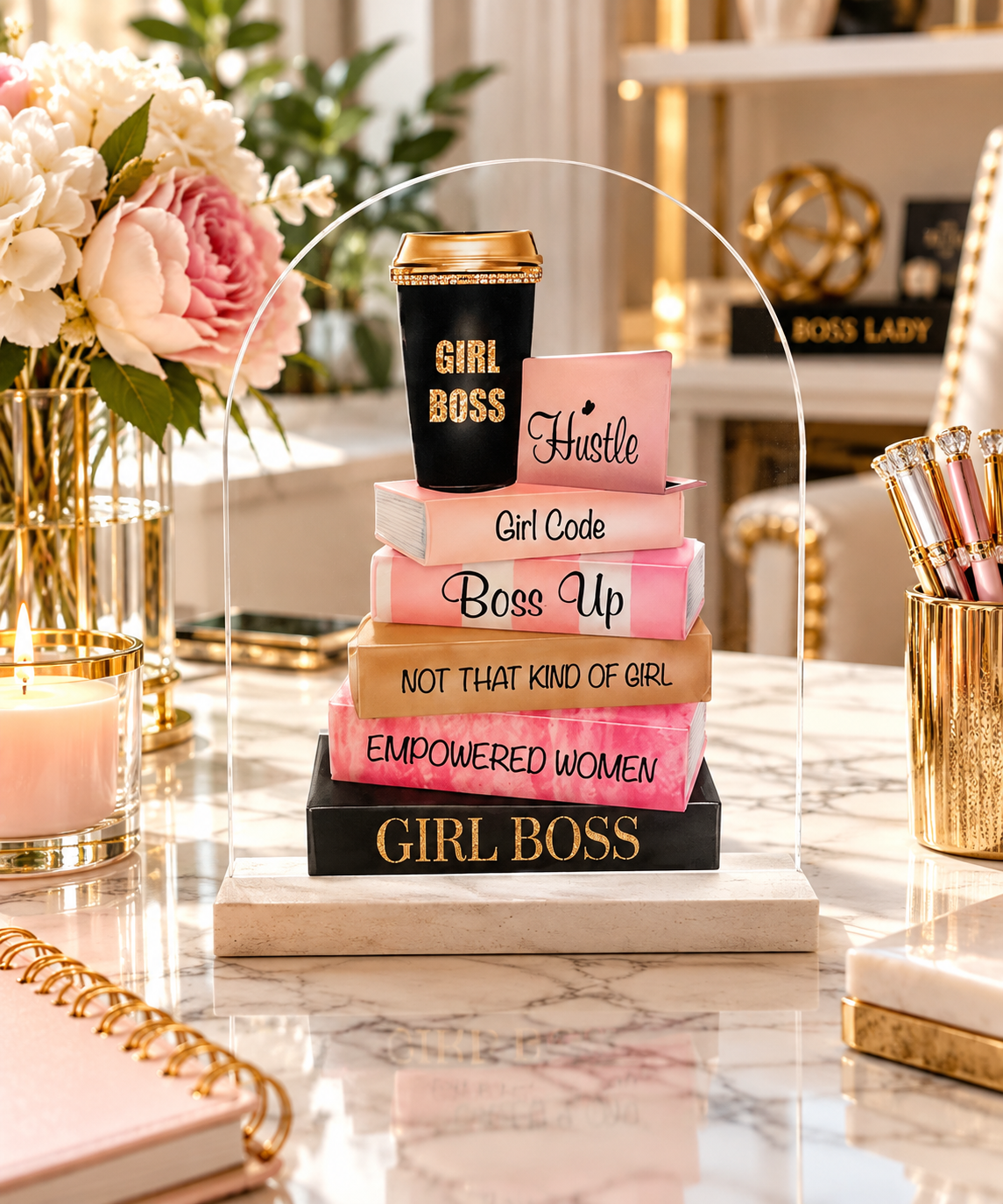 Girl Boss | Empowered Woman Desk Decor