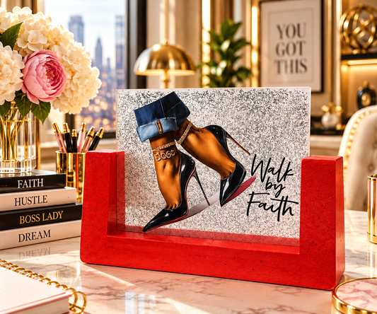Walk by Faith | Inspirational Desk Decor  Copy