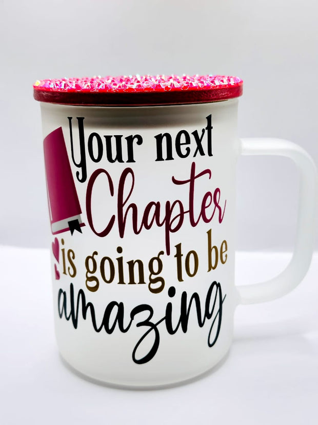 "Your Next Chapter" Matte Glass Mug